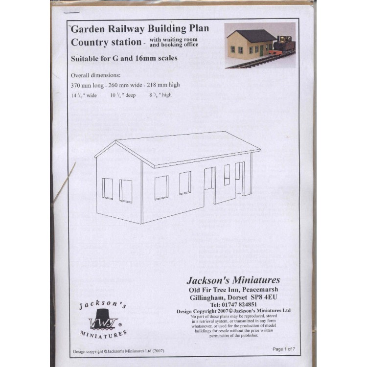 g scale building plans