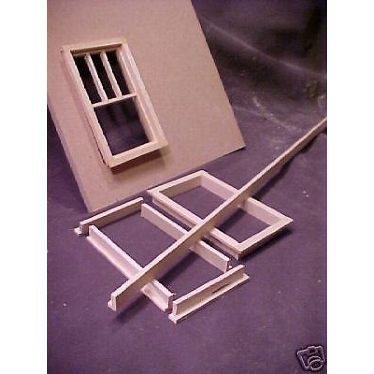 Window /& Door Frame Stock supplies Dollhouse trim 3pc  L-shape basswood