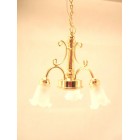 Light - LED 3 Arm Chandelier Lamp - 2321  1/12 scale replaceable battery metal 