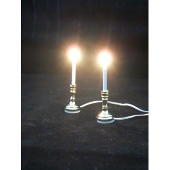 Light - Brass Candlesticks 2768 dollhouse miniature 1/12 scale candle lamp pcs