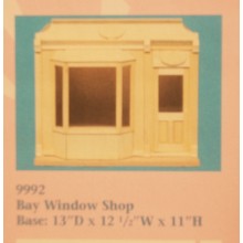 Bay Window Shop Kit by Houseworks 9992 unfinished wood 1/12 scale dollhouse 