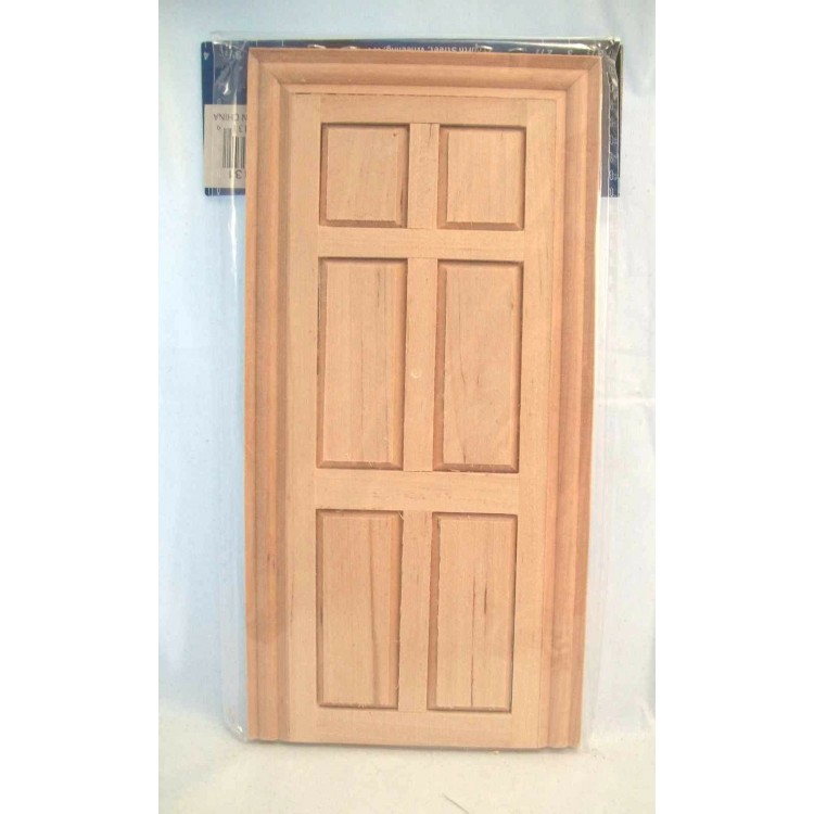 Fake Interior 6 Panel Door Fairy Dollhouse False Miniature 1 12