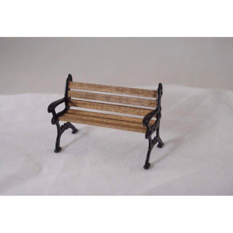 Half Scale Park Bench 1 24 Scale Dollhouse Cast Metal